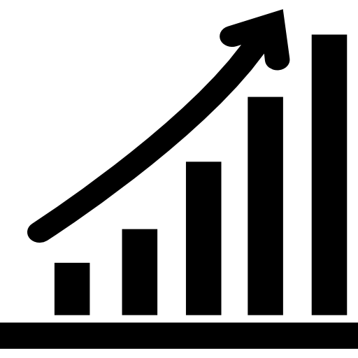 increasing stocks graphic